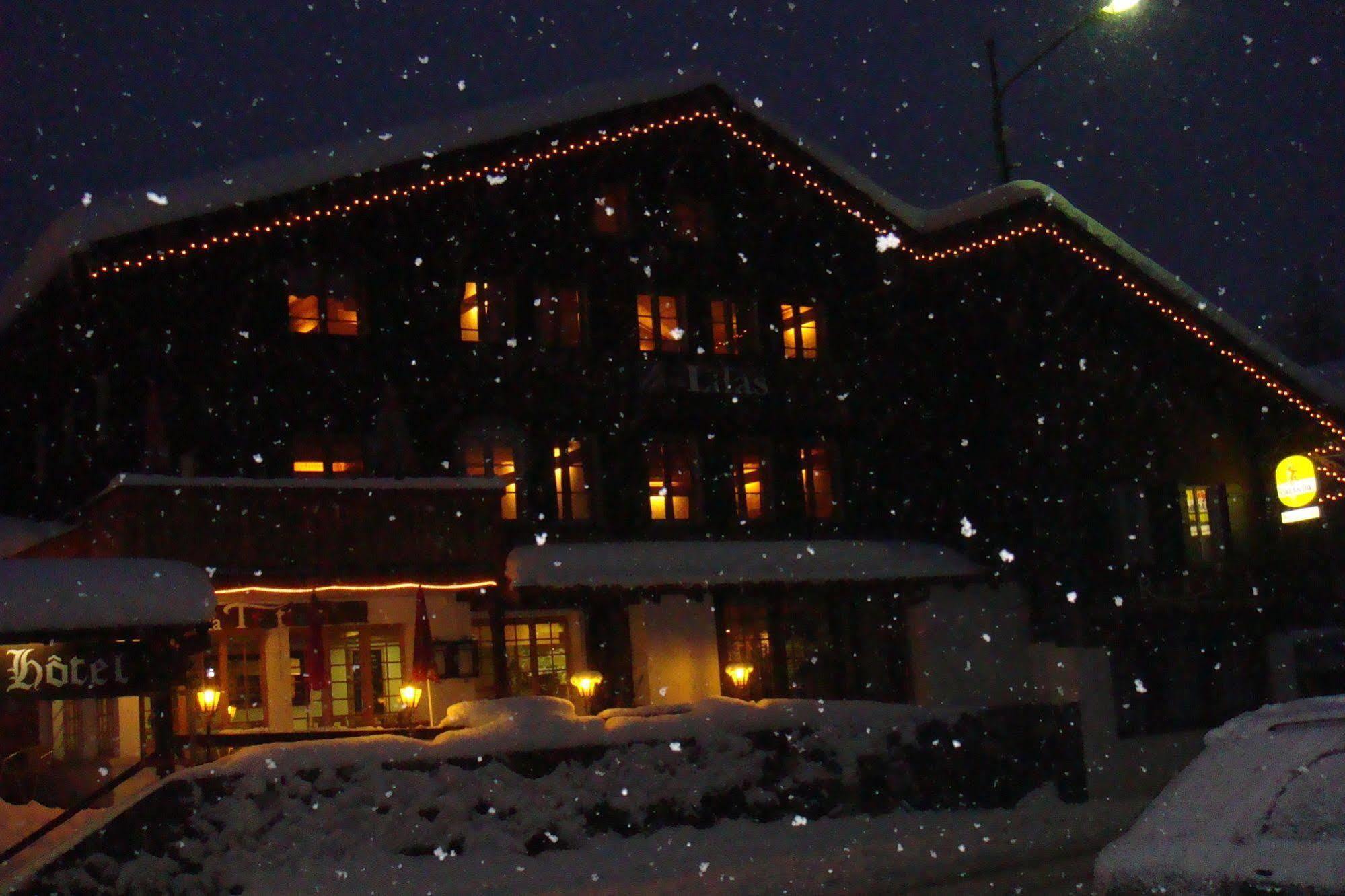 Hotel Restaurant Les Lilas Les Diablerets Exterior foto